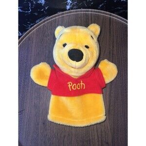 Vintage Disney Mattel Winnie The Pooh Bear Hand Puppet Plush Toy 8.5"